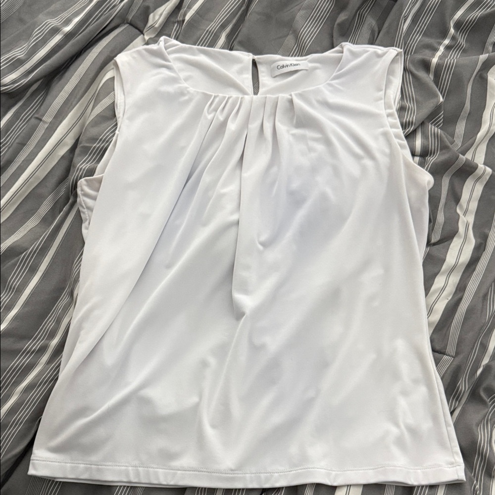 Calvin Klein Women's Elegant White Blouse